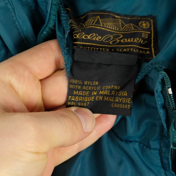 Vintage Eddie Bauer Jacket Mens Extra Large Blue Windbreaker Lightweight 80s - Picture 13 of 13